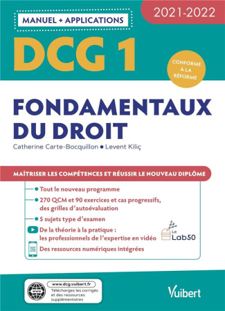 DCG 1 Fondamentaux du droit. Edition 2021-2022
