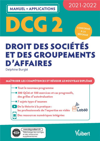 DCG 2 Droit des sociétés et des groupements d'affaires. Edition 2021-2022
