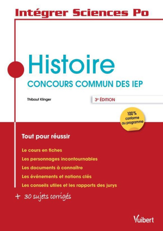 Histoire. Concours commun des IEP, 3e édition