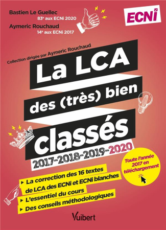 La LCA des (très) bien classés 2017-2018-2019-2020. ECNi