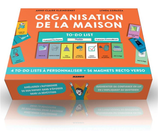 Organisation de la maison. 4 to-do lists à personnaliser et 56 magnets recto verso