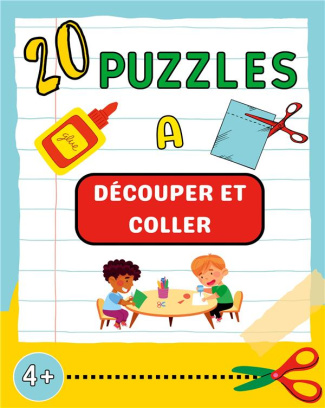 20 puzzles à découper et coller. Cahier de bricolages pour les enfants de maternelle