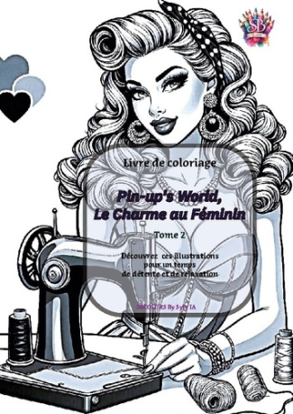 Pin-up's World, Le Charme au Féminin - Tome 2. Livre à colorier