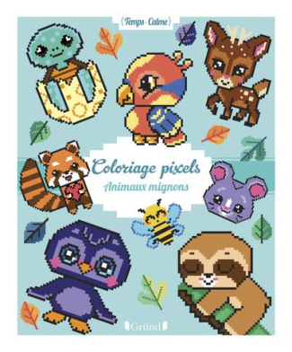 Coloriages pixels. Animaux mignons