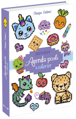 Agenda pixels à colorier. Edition 2023-2024
