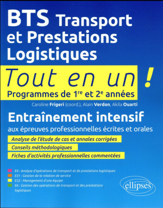 BTS Transport et Prestations Logistiques. Entraînement intensif aux épreuves professionnelles écrite