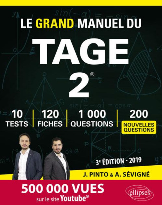 Le Grand Manuel du Tage 2. 120 fiches de cours, 10 tests blancs, 1000 questions corrigés en vidéo,