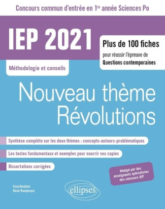 Concours commun IEP. Plus de 100 fiches pour réussir l'épreuve de questions contemporaines Entrée en