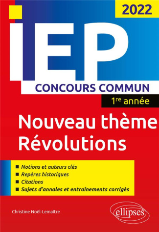 La peur - Révolutions. Concours commun IEP 1re année, Edition 2022