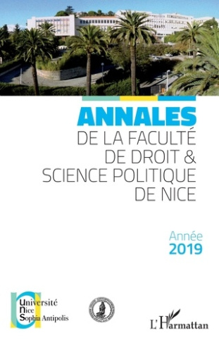 Annales de la faculté de droit & science politique de Nice. Edition 2019
