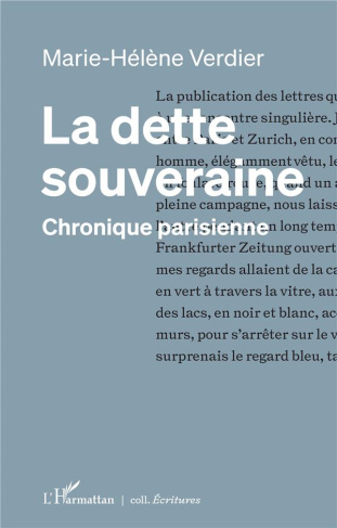 La dette souveraine. Chronique parisienne