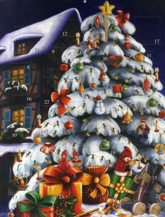 Calendrier de l'avant Noël blanc