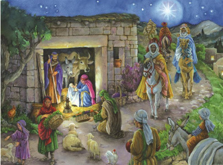 Calendrier de l'avent Crêche traditionnelle