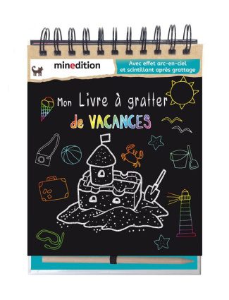 Mon livre à gratter de vacances. Avec un crayon en bois