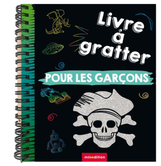 Livre à gratter Pour les garçons. Avec un crayon en bois
