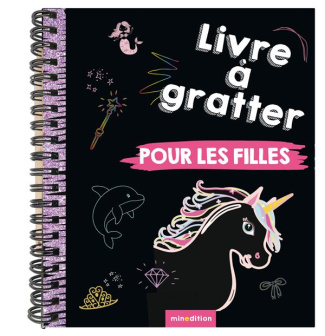 Livre à gratter Pour les filles. Avec un crayon en bois