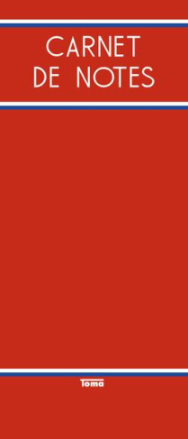 Carnet de notes reporter rouge