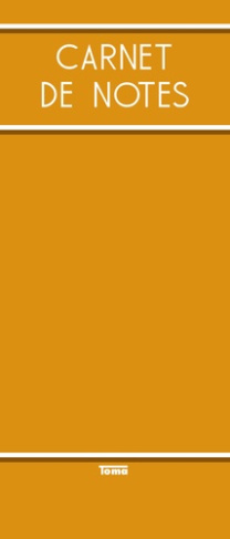 Carnet de notes reporter orange