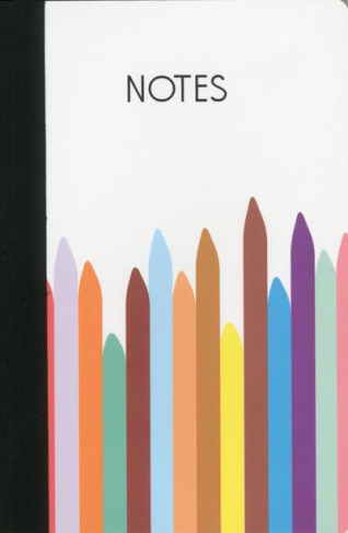 Carnet notes crayon couleur