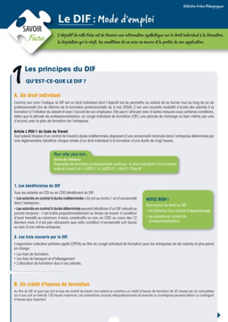 DIF : mode d'emploi