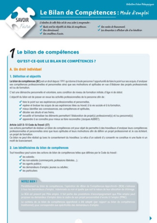 Bilan de compétences : mode d'emploi