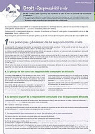 Droit. Responsabilité civile
