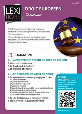 Droit européen. Le contentieux de l'Union européenne