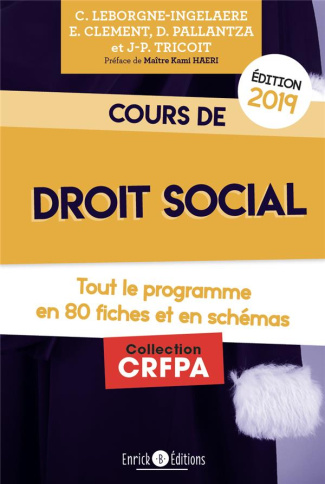 Cours de droit social. Tout le programme en 80 fiches et en schémas, Edition 2019-2020