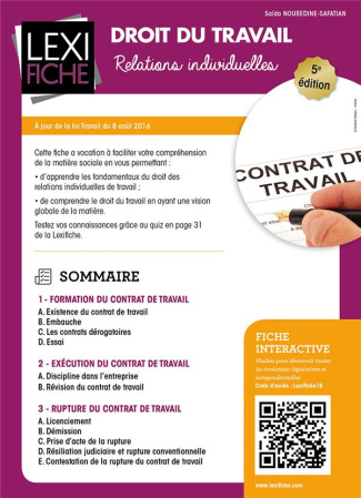 Droit du travail. Relations individuelles, 5e édition
