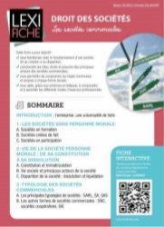 Droit des sociétés. Les sociétés commerciales