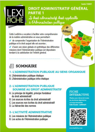 Droit administratif général. Partie 1, Le droit administratif, droit applicable à l'administration p