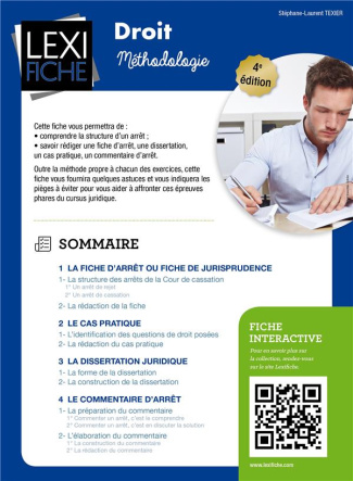 Droit. Méthodologie, 4e édition