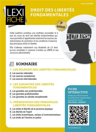 Droit des libertés fondamentales. 3e édition