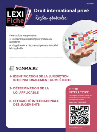 Droit international privé . Règles générales
