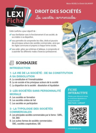 Droit des sociétés. Les sociétés commerciales, 2e édition