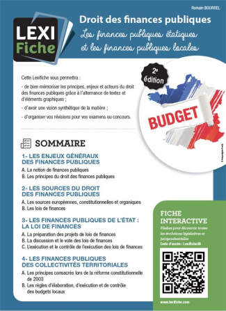 Droit des finances publiques. Les finances publiques étatiques et les finances publiques locales, 2e