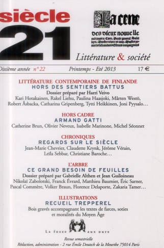 Siècle 21 N° 22, printemps-été 2013