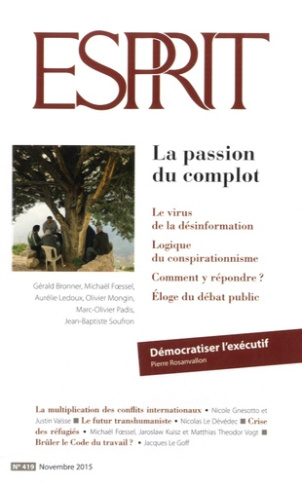 Esprit N° 419, novembre 2015 : La passion du complot
