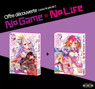 No Game No Life - Pack en 2 volumes : Tomes 1 et 2, dont tome 2 offert