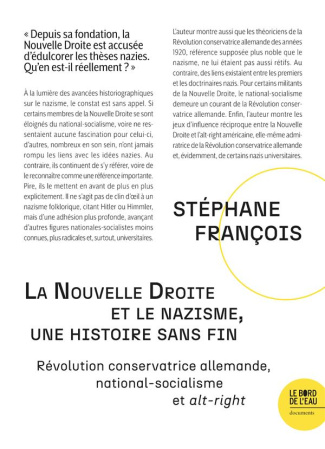 La Nouvelle Droite et le nazisme, une histoire sans fin. Révolution conservatrice allemande, nationa