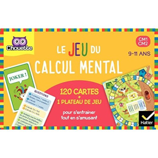 Le jeu du calcul mental CM1 CM2 9-11 ans. 120 cartes + 1 plateau de jeu pour s'entraîner tout en s'a