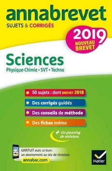 Sciences : Physique-chimie, SVT, Technologie 3e
