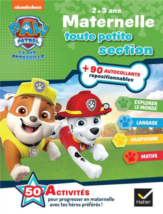 Pat'Patrouille Maternelle toute petite section. Avec plus de 90 autocollants repositionnables