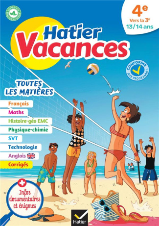 Hatier vacances de la 4e vers la 3e. Toutes les matières, Edition 2023