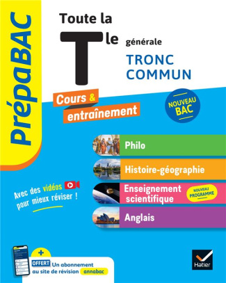 Toute la Tle générale Tron commun. Edition 2025