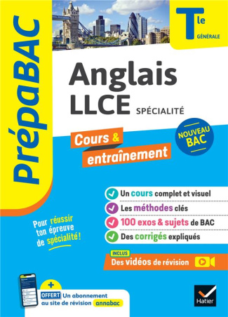 Anglais LLCE spécialité Tle générale. Edition 2024