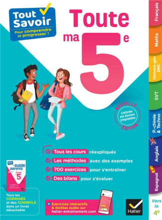 Toute ma 5e. Avec le Guide parents détachable