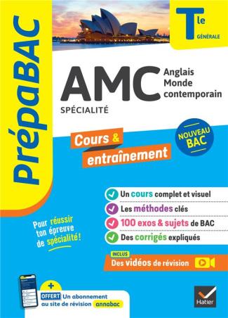AMC Anglais monde contemporain Tle générale spécialité. Edition 2024