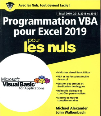Programmation VBA pour Excel 2019 pour les nuls