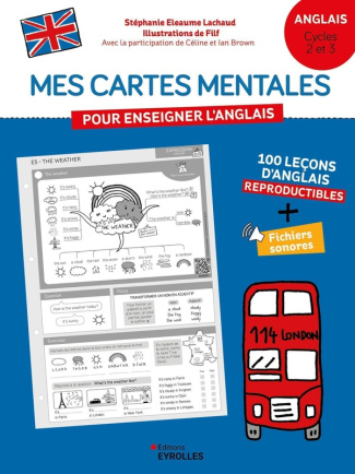 Mes cartes mentales pour enseigner l'anglais - Cycles 2 et 3. 100 leçons d'anglais reproductibles  